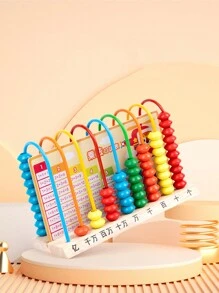兒童算盤,一年級小學生數學教學工具,木製算盤玩具,兒童教育和科學玩具 - 彩色 - 查看 1
