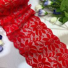 6.69英寸寬78.74英寸長可伸縮的繡花空心花邊,可用於diy服裝、家具裝飾