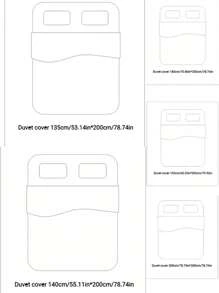 Simple Solid Color Double-Needle Duvet Cover - Multicolor - View 4