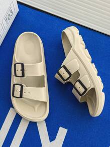 男士全季節防水防滑增厚底涼鞋 - 杏色 - 查看 8