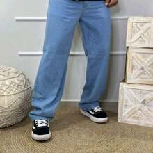 Men Jeans - 淺色水洗藍 - 查看 2