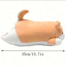 1 件圓眼肥狗毛絨玩具娃娃,毛絨動物玩具枕頭,娃娃枕頭柔軟羽絨 - 棕色圓眼35cm - 查看 1