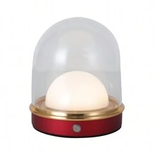 無線led桌燈,配備可充電電池,3種顏色和無極調光,適用於臥室/二人晚餐/書桌/咖啡店/餐廳/露台 - 紅色 - 查看 7