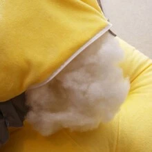 1pc Crown Shaped Crystal Velvet Solid Color Backrest Cushion For Bed - Yellow - View 11