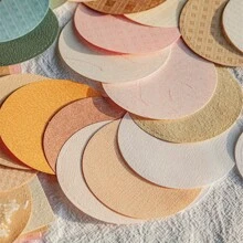 1包24入圓形記事本素材用紙,適用於diy剪貼簿,手帳寫作,計劃,文具用品 - 紅色 - 查看 7