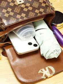 時尚優雅的女士手提包,適用於休閒外出 - 棕色 - 查看 5