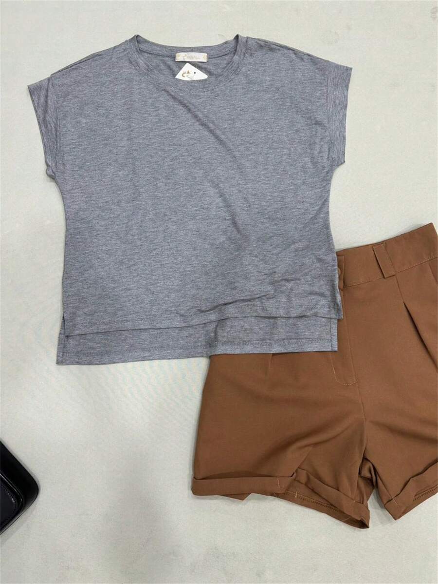 Women Tops - Grey - View 1