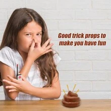 1PC Poop Car Remote Control Plastic Simulation Stool Toy Poop Car With Spinning And Farting Action For Halloween April Fools Day, Family Games And Party Gifts (Without Screwdriver And Batteries) - Brown - View 7