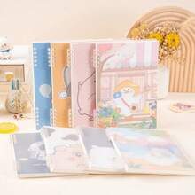 Pp Spiral Bound A5 Notebook With Detachable Pages, Cute Cartoon Design, 10 Refillable Holes - Yellow Hat Duck - View 8