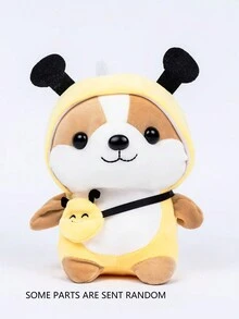 1pc Cute Yellow Corgi Plush Toy - Yellow - View 2