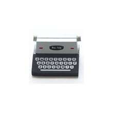 1pc Creative Vintage Wooden Typewriter Style Memo Clip For Home & Office Desk Decor Photo Holder - Black - View 3