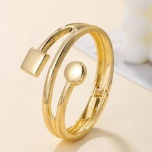 European And American Geometric Ultra-Thin Bracelet With Openable Bracelet, Cool And Symmetrical Design For Women's Bracelet - 4 - View 15