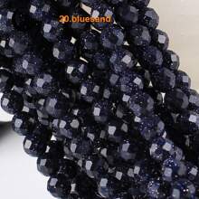 1 Pieza Cristal Natural Para Curación (cuentas Sueltas Facetadas De Piedra Diy) 2 Mm Con Cuerda De 38 Cm Para Hacer Joyas
