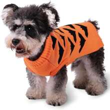 Dog Sweater, Puppy Festival Theme Knitted Sweater For Autumn - Orange - View 1