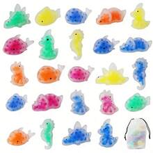 (隨機顏色) 10入組隨機動物解壓玩具,恐龍海洋動物感覺擠壓球玩具,內含水晶泥,為男孩和女孩提供放鬆聚會小禮物 - 彩色 - 查看 2