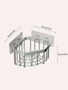 1入組碗布和海綿掛耳,免鑽不銹鋼海綿收納籃,免釘架,三角排水架,適用於廚房水槽角落和浴室,家庭收納用品 - 黑色 - 查看 2