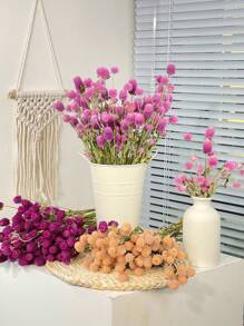 1束乾燥草莓果實花束,婚禮新娘和伴娘的花瓶,diy桌子,聖誕節、萬聖節、感恩節、秋季豐收裝飾 - 玫紅色 - 查看 2