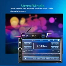 1pc  Acodo 2din Stereo 7inch Car Radio 2DIN Touch Screen Automotive Multimedia BT USB TF FM Radio Autoradio MP5 Player+12LED - Black and White - View 5