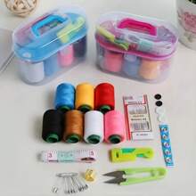 1 Box Sewing Box Set Large Household Sewing Repair Tool Storage Portable Sewing Sewing Kit - Multicolor - View 5