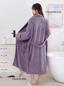 1 pièce Robe de chambre portative pour dames, décor de mariage d'été violet foncé pour la maison et la salle de bain, rentrée scolaire