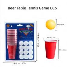 24入組啤酒乒乓球遊戲杯,酒吧供應品,戶外休閒遊戲,啤酒乒乓球杯,隨機顏色組合 - 彩色 - 查看 3