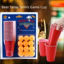 24入組啤酒乒乓球遊戲杯,酒吧供應品,戶外休閒遊戲,啤酒乒乓球杯,隨機顏色組合 - 彩色 - 查看 4