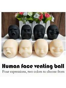 1個成人減壓玩具,感官玩具,緩解焦慮,療癒情緒(隨機臉型) - 彩色 - 查看 4
