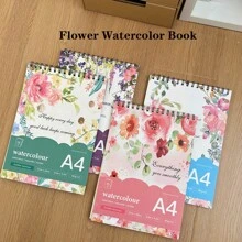 Watercolor Painting Sketchbook For Art Students With Doodle Pattern,180g Back To School,Mother's Day,Mom's Gift,Back To School,School Supplies