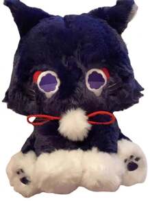 Adorable poupée en peluche chat noir, figurine de chaton style anime, douce, décoration d'intérieur, cadeau d'anniversaire