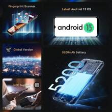 CUBOT X70, Smartphone Android 13, Helio G99, Octa-Core, 120Hz 6.583" FHD+ Screen, 24GB RAM(12+12GB), 256GB ROM, 100MP Rear Camera 32MP Front Camera, NFC