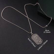 1pc Vintage Zodiac Sign Pendant Necklace, Stainless Steel Sweater Chain, Unique And Hip Hop Style, Suitable As Gift