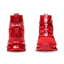 Hello MrLin Running Shoes Womens Comfortable Fashion Non Slip Sneakers Walking Gym Tennis Sport Athletic Shoes Hip Hop - 紅色 - 查看 5