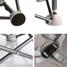 1 件灰色便携式可折叠儿童高脚椅，适合宝宝进餐和外出就餐 - 灰色 - 查看 8