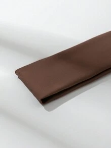 1 件女士纯色柔软材质运动头带，适用于瑜伽、健身、羽毛球休闲狂欢发带头巾头带吸汗带