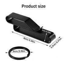 2個皮帶夾,帶有4個鑰匙扣,不銹鋼皮帶鑰匙夾,戰術鑰匙扣適用於警察和消防人員 - 黑色 - 查看 2