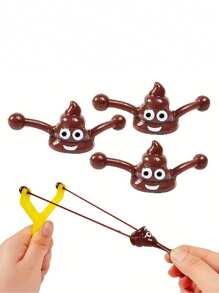 微笑大便彈弓玩具-有趣的彈弓便便玩具,減壓、派對遊戲必備,成人完美禮物 - 彩色 - 查看 1