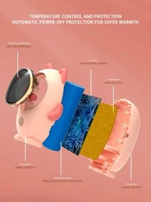 Usb Space Cutie Pet Hand Warmer With Rabbit Ear Design, Available In White, Pink, Purple, And Green - Multicolor - View 5