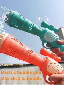 兒童泡泡槍、自動電動吹泡泡機、手持玩具、送給孩子的完美禮物 - 綠色 - 查看 4