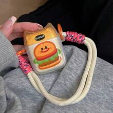 1 件多色卡通汉堡形耳机盒带挂绳兼容 Airpods - 彩色 - 查看 3