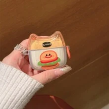 1 件多色卡通汉堡形耳机盒带挂绳兼容 Airpods - 彩色 - 查看 2