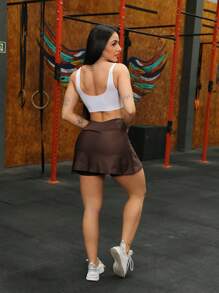 Women Sports Skirts & Skorts - 咖啡棕 - 查看 4