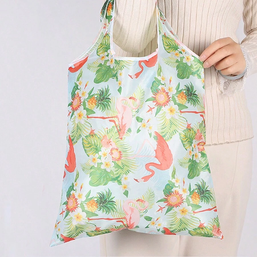 1pc Foldable Shopping Bag, Portable - Multicolor - View 1