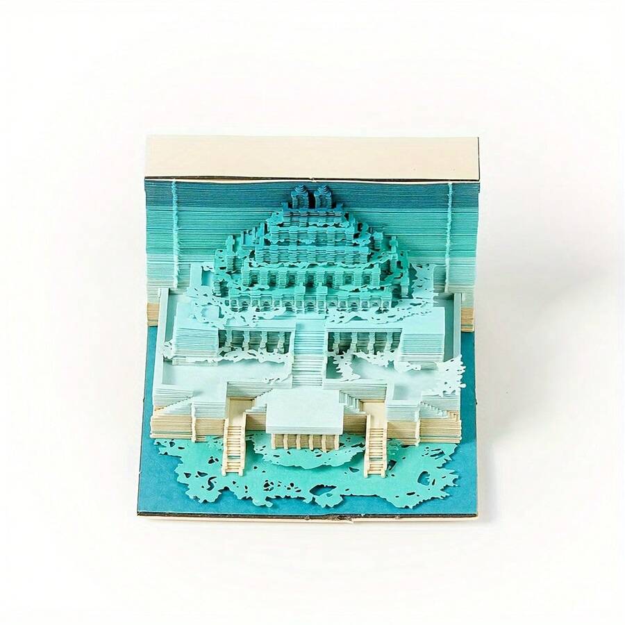 1pc 150Sheets Babylon Hanging Gardens 3D Memo Pad Art Sticky Notes