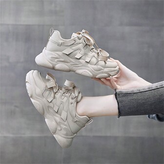 Women's Wedge Heel Platform Sneakers With Bow Knot Decoration, All Seasons, Chunky Sneakers, Chunky Shoes