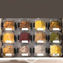 1入廚房透明密封穀物和零食收納罐 - 白色 - 查看 5