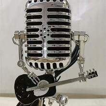 家庭用金屬麥克風機器人吉他,帶燈效,跨境熱門產品 - 彩色 - 查看 6