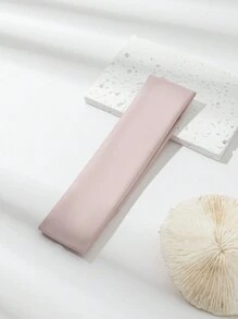 1個女性純色運動頭帶,由柔軟材料製成,適用於瑜伽、健身、羽毛球等運動 - 粉色 - 查看 2