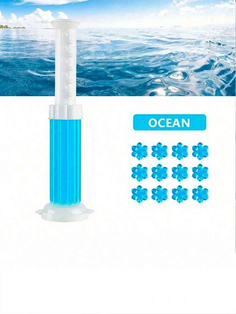 1 Pack Blue Ocean Scented Toilet Deodorizer Gel Modernist Bathroom Two