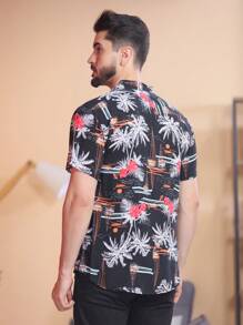 Men Shirts - 紅色和黑色 - 查看 5