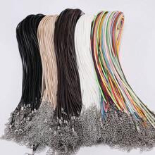 10pcs 1.5mm Leather Wax Cord Necklace With Lobster Clasp For Jewelry Making Diy Bracelet And Necklace